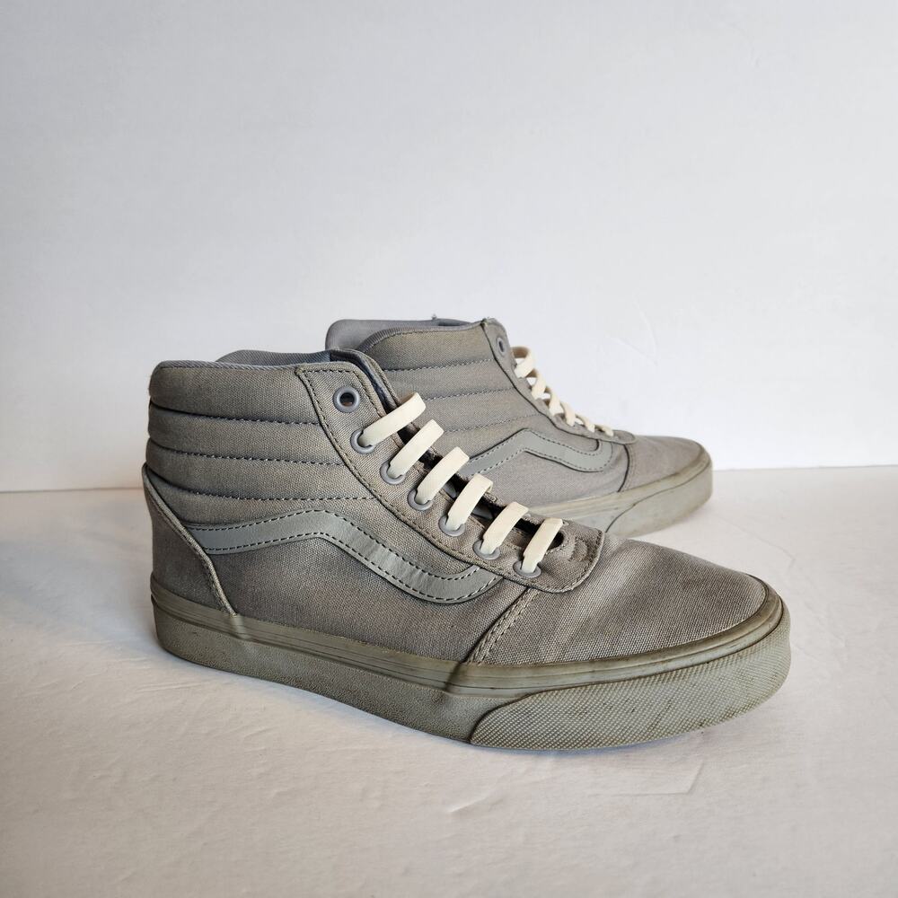 VANS Sk8-Hi High Top Sneaker Womens 7.5 Lt Grey Monochrome 500714 Padded Collar